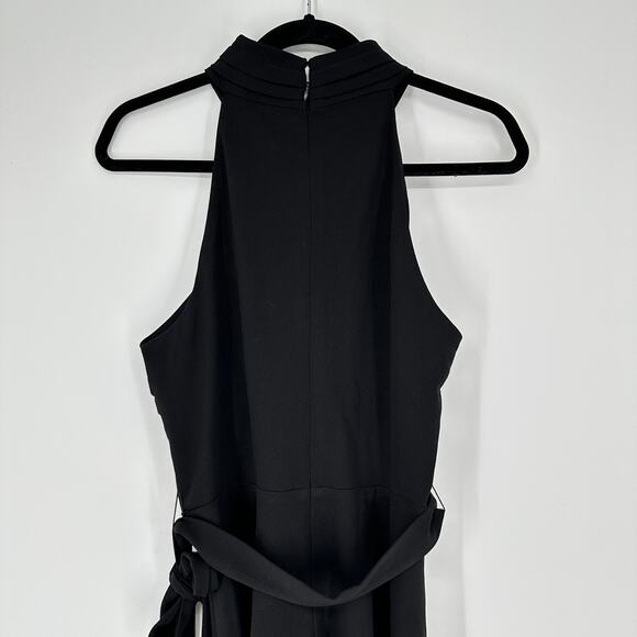 DKNY Black Twist Neck Sleeveless Tie Belt New Womens Mini Dress Sz 8 - Picture 7 of 11